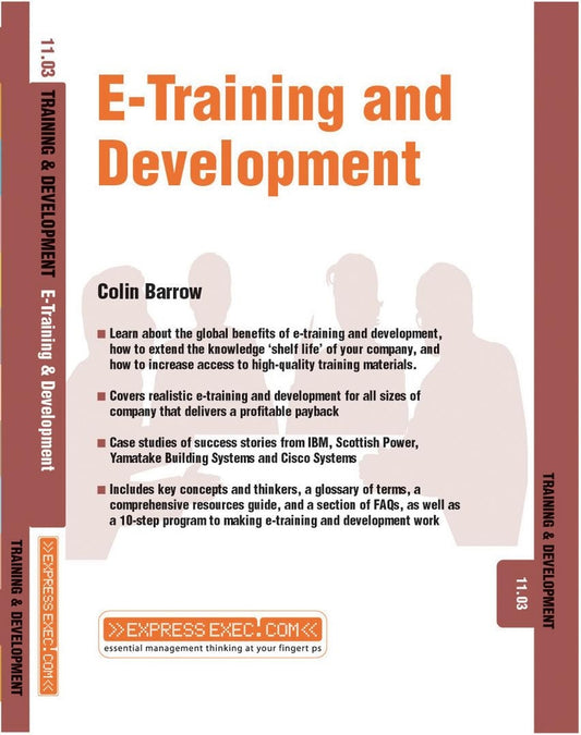E-Training and Development; Training and Development 11.3 (Paperback / softback) 9781841124445