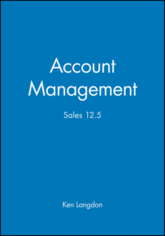 Account Management; Sales 12.5 (Paperback / softback) 9781841124582