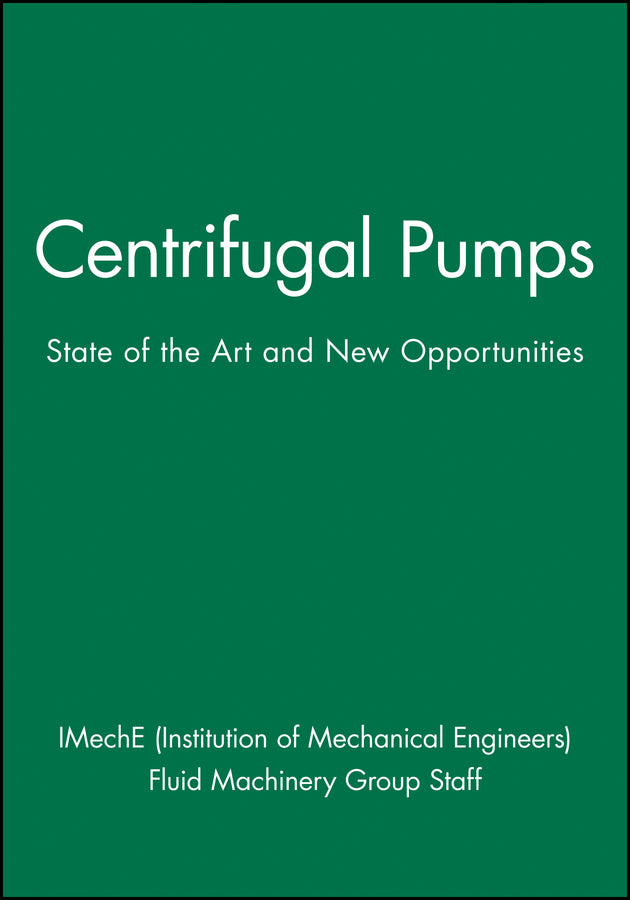 Centrifugal Pumps; State of the Art and New Opportunities (Hardback) 9781860584763