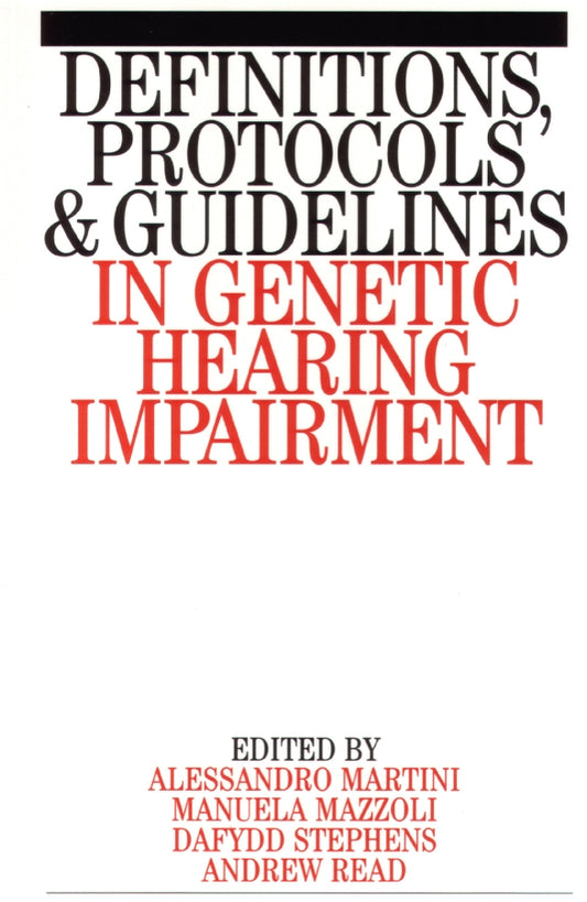 Definitions, Protocols and Guidelines in Genetic Hearing Impairment (Paperback / softback) 9781861561886