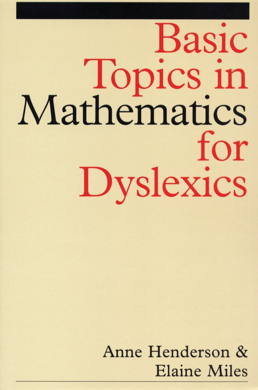 Basic Topics in Mathematics for Dyslexia (Paperback / softback) 9781861562111