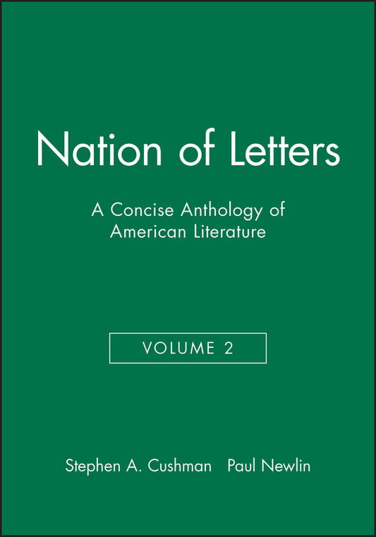 Nation of Letters; A Concise Anthology of American Literature (Paperback / softback) 9781881089902