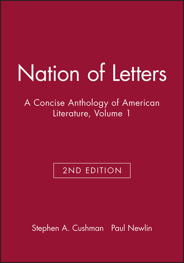 Nation of Letters; A Concise Anthology of American Literature, Volume 1 (Paperback / softback) 9781933385099