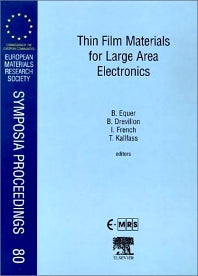 Thin Film Materials for Large Area Electronics (Hardback) 9780080436074