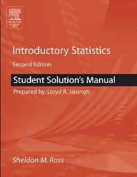 Student Solutions Manual for Introductory Statistics (Paperback / softback) 9780120885510