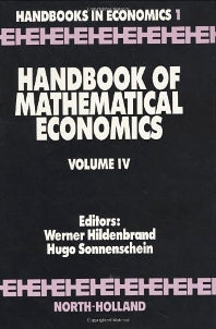 Handbook of Mathematical Economics (Hardback) 9780444874610