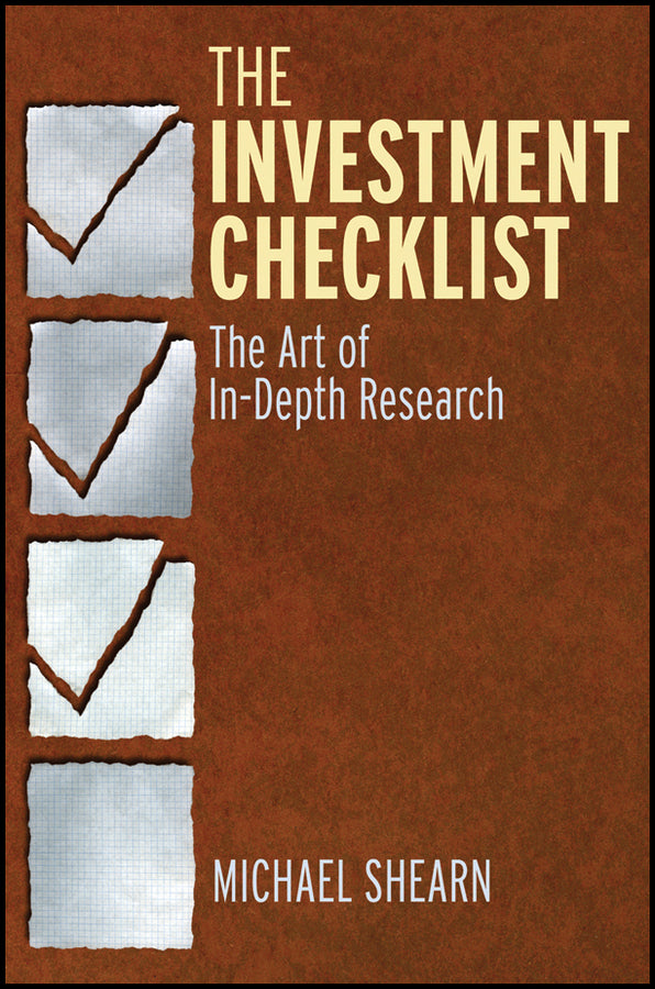 The Investment Checklist – The Art of In–Depth Research (Hardback) 9780470891858