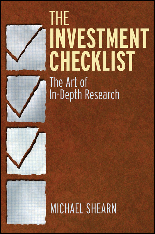 The Investment Checklist – The Art of In–Depth Research (Hardback) 9780470891858