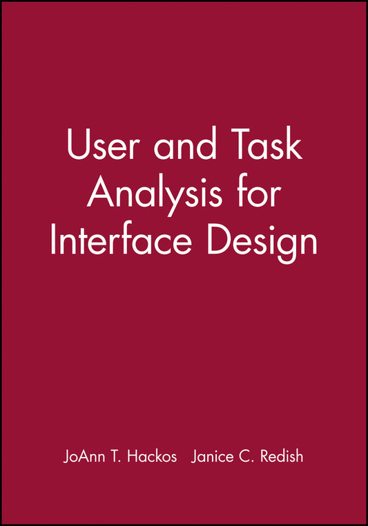 User and Task Analysis for Interface Design (Paperback / softback) 9780471178316