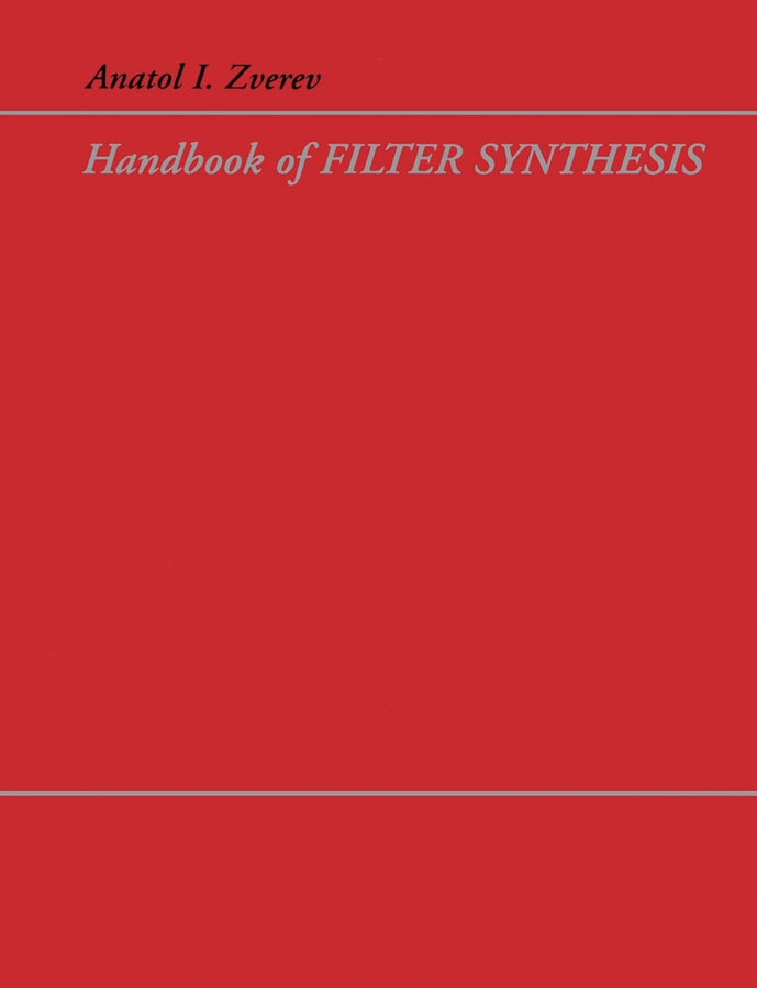 Handbook of Filter Synthesis (Paperback / softback) 9780471749424