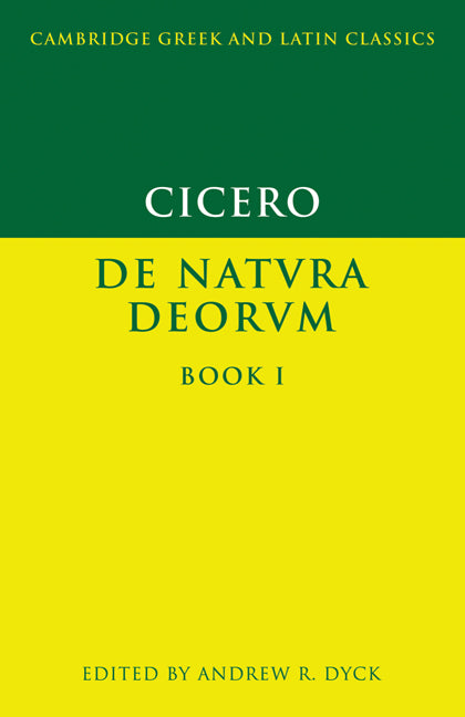 Cicero: De Natura Deorum Book I (Paperback) 9780521006309