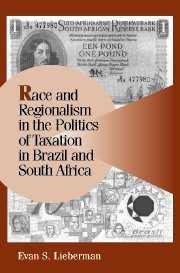 Race and Regionalism in the Politics of Taxation in Brazil and South Africa (Hardback) 9780521816786