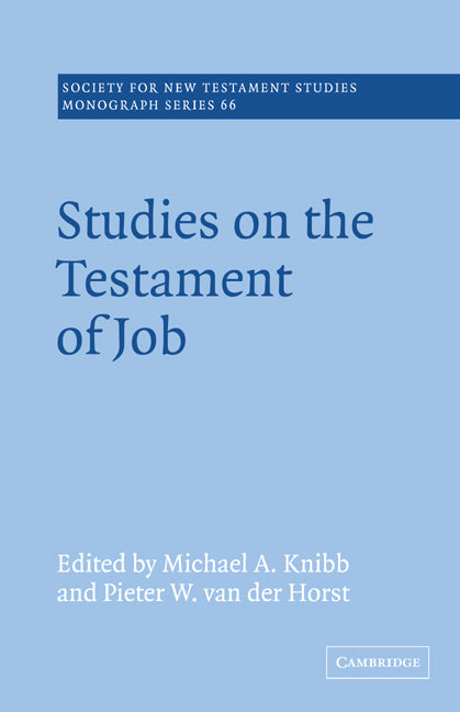 Studies on the Testament of Job (Paperback / softback) 9780521020213