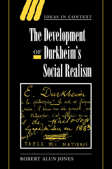 The Development of Durkheim's Social Realism (Paperback / softback) 9780521022101