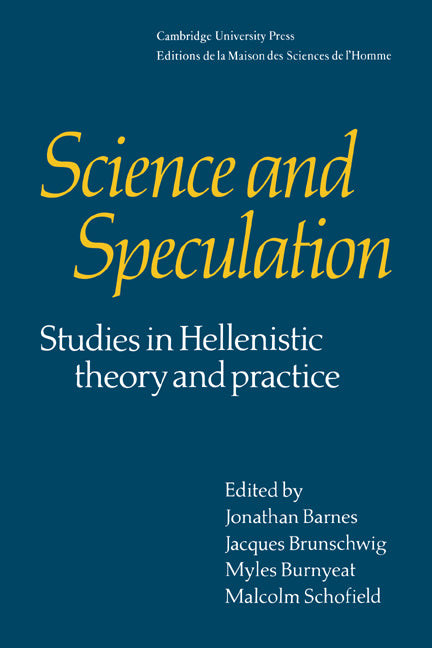 Science and Speculation (Paperback / softback) 9780521022187