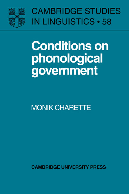 Conditions on Phonological Government (Paperback / softback) 9780521024051