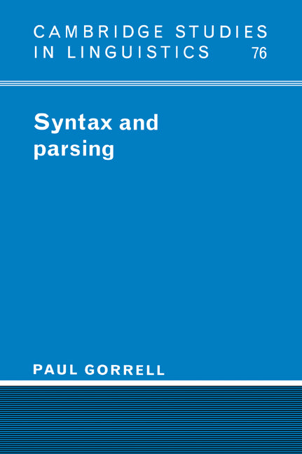 Syntax and Parsing (Paperback / softback) 9780521024099