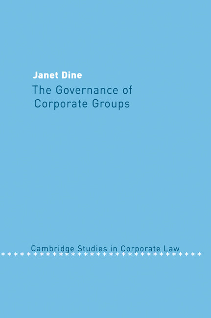 The Governance of Corporate Groups (Paperback / softback) 9780521025799