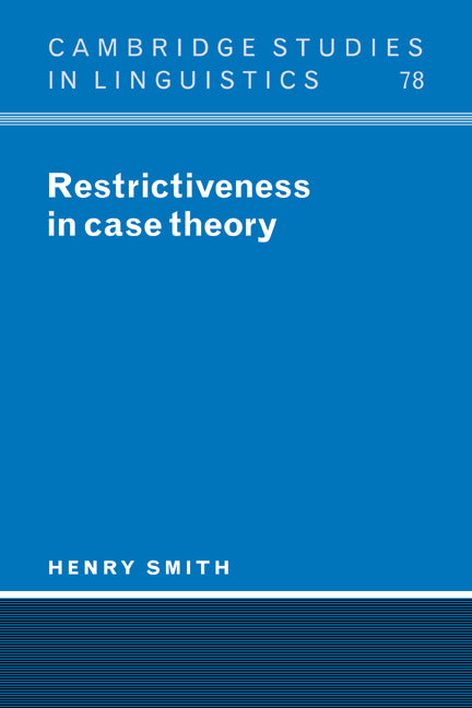 Restrictiveness in Case Theory (Paperback / softback) 9780521026550