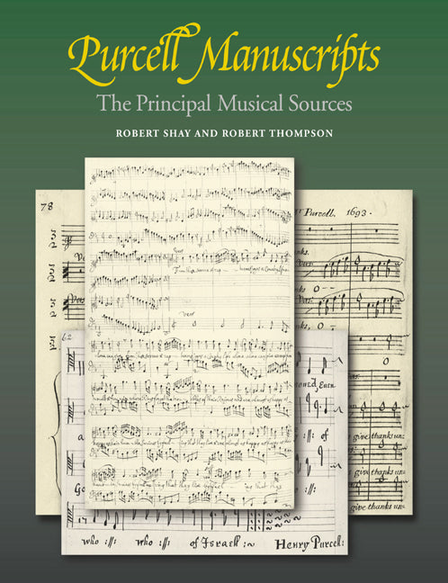 Purcell Manuscripts; The Principal Musical Sources (Paperback / softback) 9780521028110
