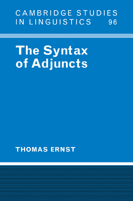 The Syntax of Adjuncts (Paperback / softback) 9780521028189