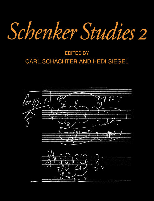 Schenker Studies 2 (Paperback / softback) 9780521028325
