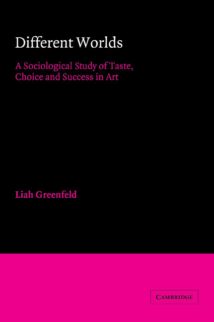 Different Worlds; A Sociological Study of Taste, Choice and Success in Art (Paperback / softback) 9780521030137