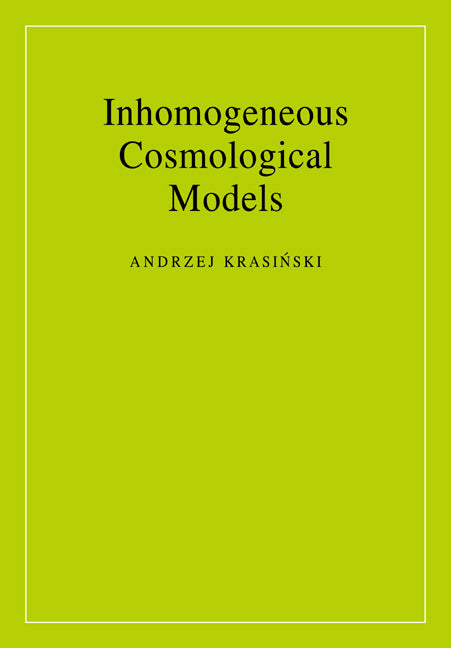 Inhomogeneous Cosmological Models (Paperback / softback) 9780521030175