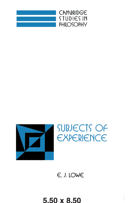 Subjects of Experience (Paperback / softback) 9780521031554