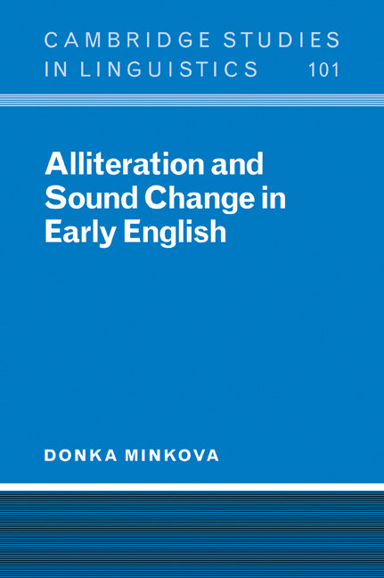 Alliteration and Sound Change in Early English (Paperback / softback) 9780521032247