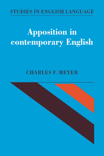 Apposition in Contemporary English (Paperback / softback) 9780521033138