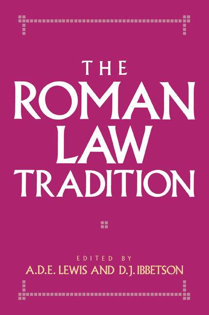 The Roman Law Tradition (Paperback / softback) 9780521033466