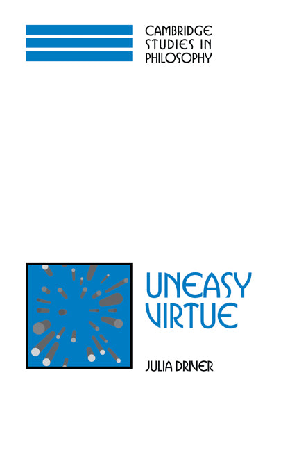Uneasy Virtue (Paperback / softback) 9780521034067