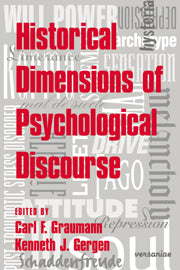 Historical Dimensions of Psychological Discourse (Hardback) 9780521480215