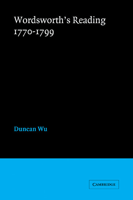 Wordsworth's Reading 1770–1799 (Paperback / softback) 9780521037402
