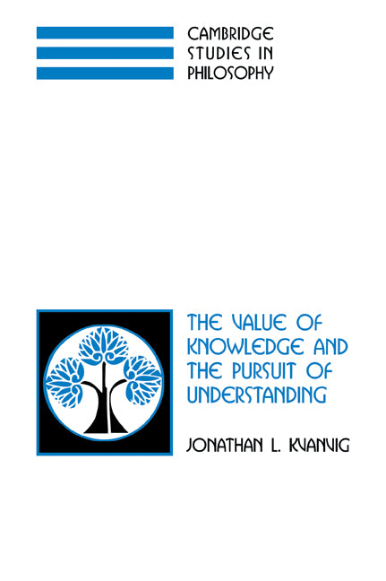 The Value of Knowledge and the Pursuit of Understanding (Paperback / softback) 9780521037860