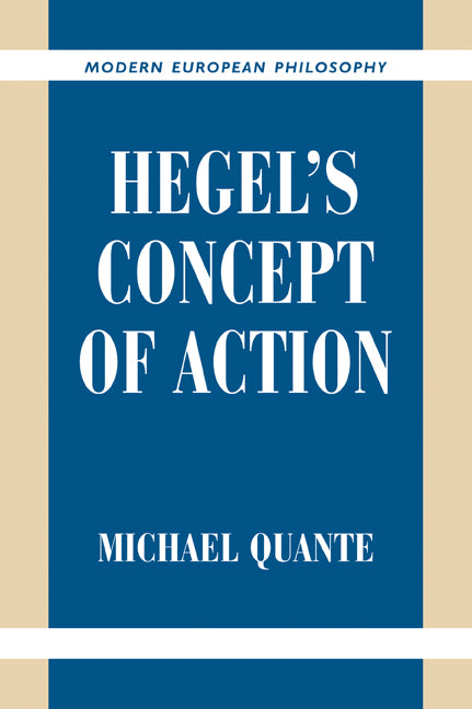 Hegel's Concept of Action (Paperback / softback) 9780521038232