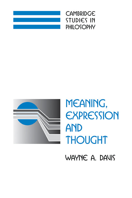 Meaning, Expression and Thought (Paperback / softback) 9780521039048