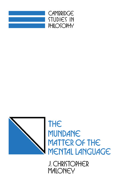 The Mundane Matter of the Mental Language (Paperback / softback) 9780521039291