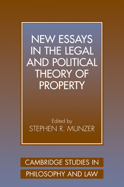 New Essays in the Legal and Political Theory of Property (Paperback / softback) 9780521039406