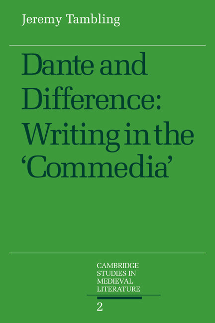 Dante and Difference; Writing in the 'Commedia' (Paperback / softback) 9780521044622