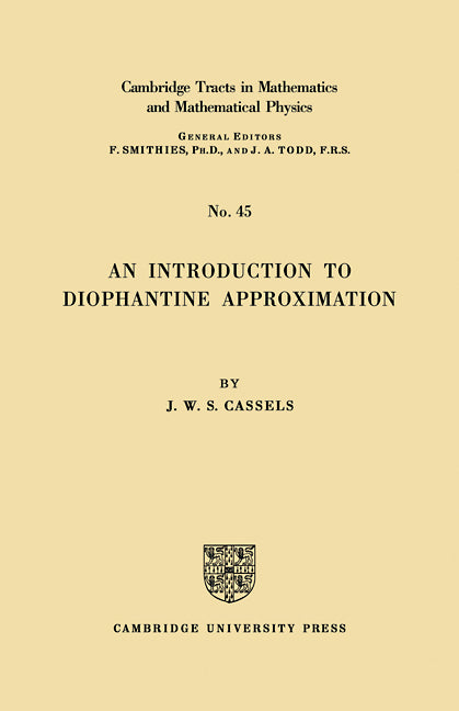 Diophant Approx (Paperback / softback) 9780521045872