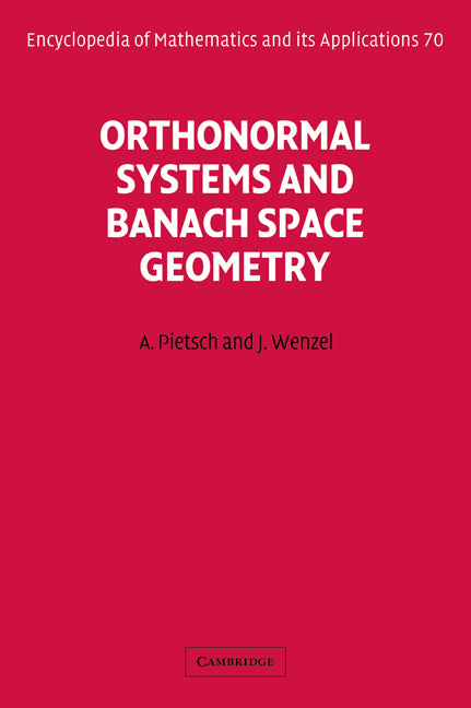 Orthonormal Systems and Banach Space Geometry (Paperback / softback) 9780521054317