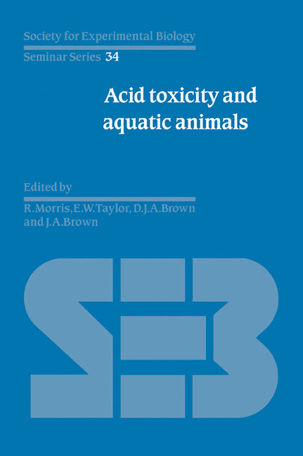 Acid Toxicity and Aquatic Animals (Paperback / softback) 9780521057622