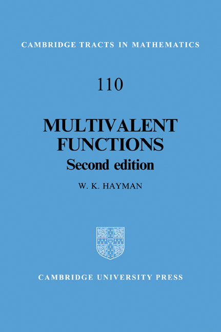 Multivalent Functions (Paperback / softback) 9780521057677