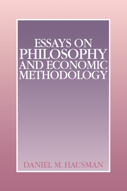 Essays on Philosophy and Economic Methodology (Paperback / softback) 9780521060141