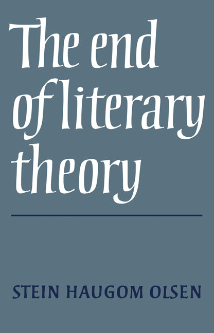 The End of Literary Theory (Paperback / softback) 9780521061995