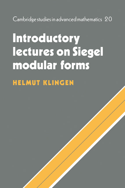 Introductory Lectures on Siegel Modular Forms (Paperback / softback) 9780521062091