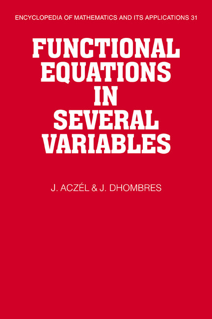 Functional Equations in Several Variables (Paperback / softback) 9780521063890