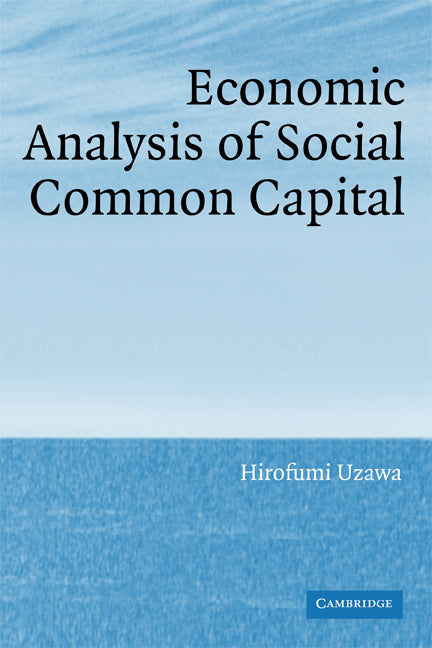 Economic Analysis of Social Common Capital (Paperback / softback) 9780521066495